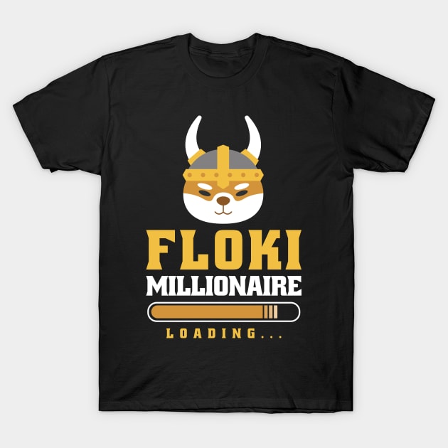 Floki Inu FLOKI Millionaire T-Shirt by BitcoinSweatshirts